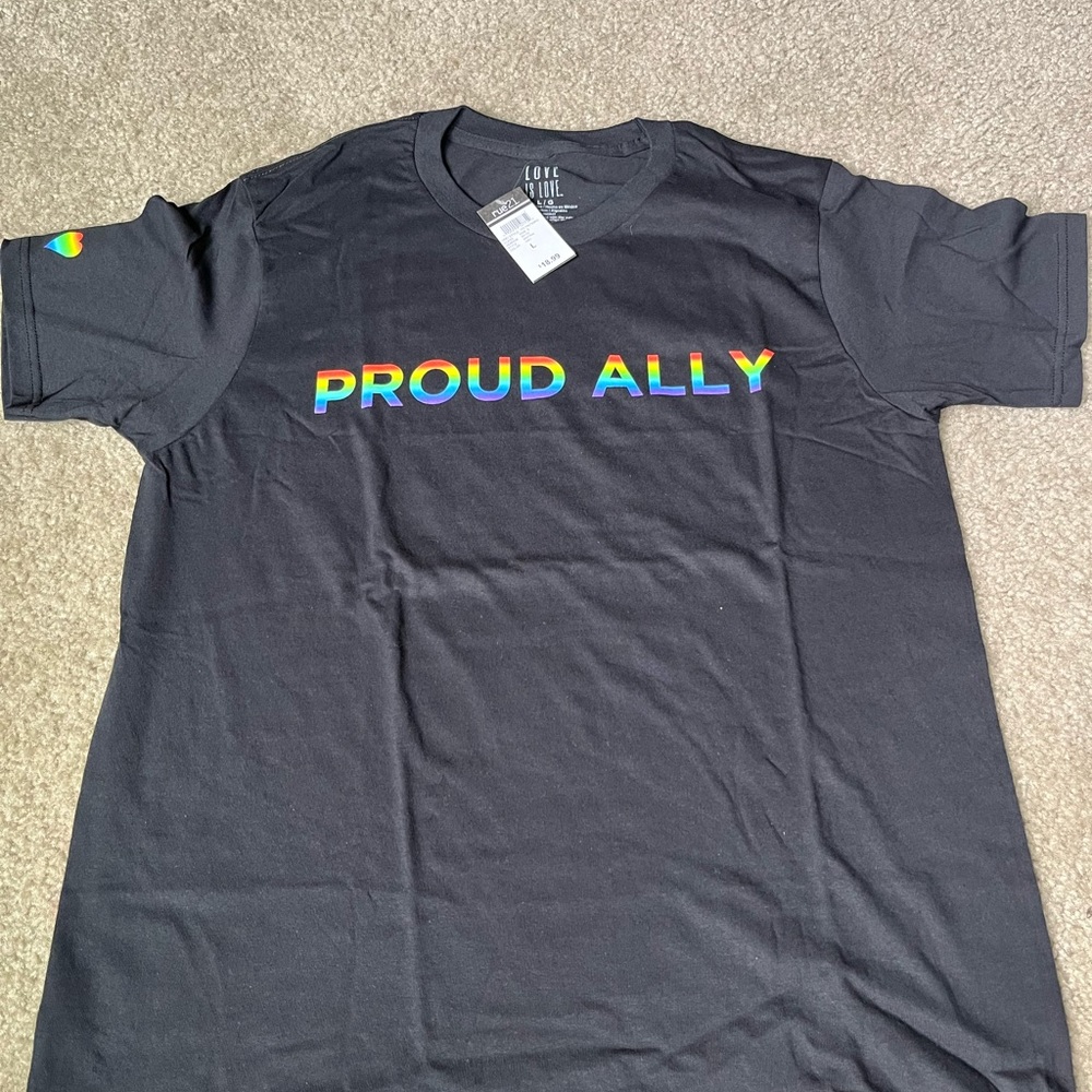 Proud ally tshirt size Large
